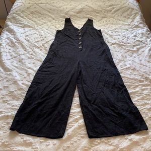 ModCloth black linen jumpsuit